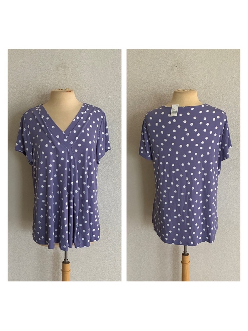 Lane Bryant polka dot blouse size 14/16